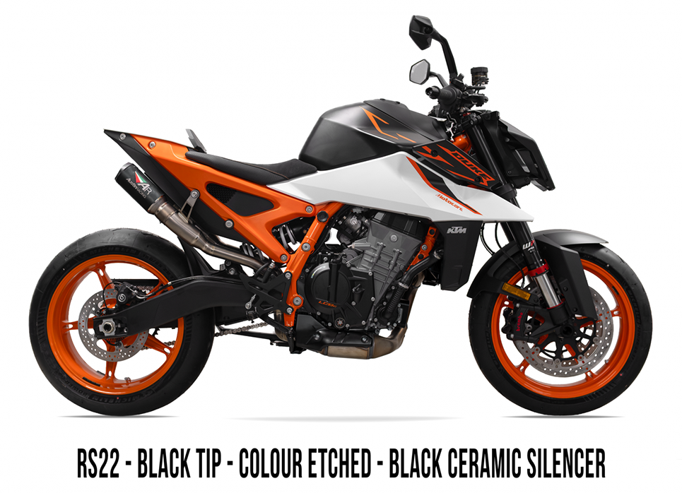 2026 KTM 990 Duke R RS22 DUAL UNDERSEAT BOX DELETE TITANIUM EXHAUST SYSTEM