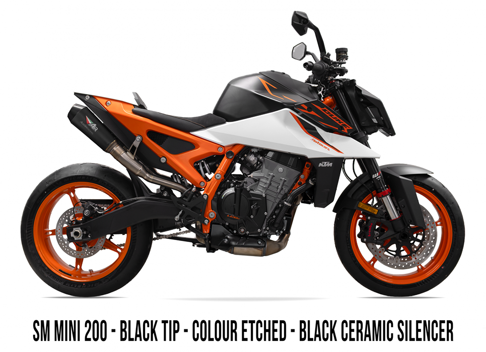 2026 KTM 990 Duke R RS22 DUAL UNDERSEAT BOX DELETE TITANIUM EXHAUST SYSTEM 画像 2